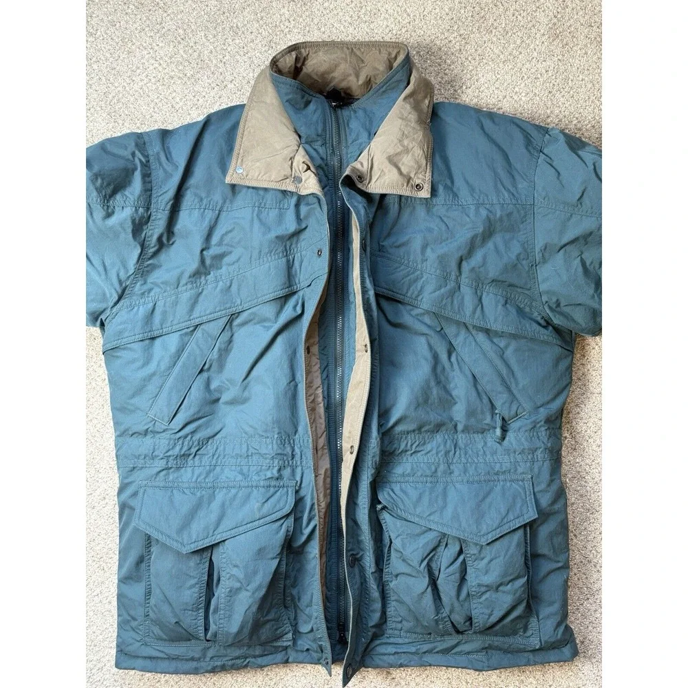 The North Face Vintage Green Goose Down Puffer Quilted Ski Jacket Mens Large - Picture 7 of 14